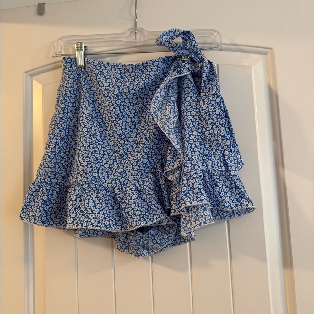 Blue Floral Tie Skort!!!!